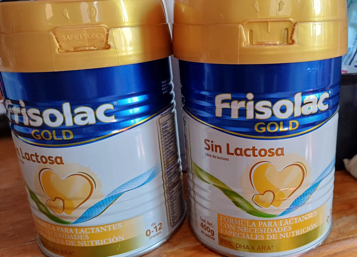 Customer photo review of Frisolac Gold Sin Lactosa (0 A 12 Meses) Pack C/ 800 Gr