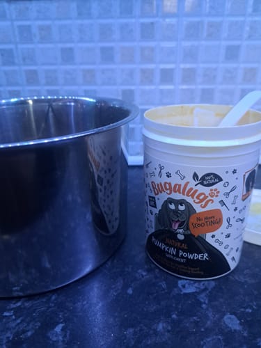 Customer photo review of Pumpkin Powder Supplement for Dogs (200g)