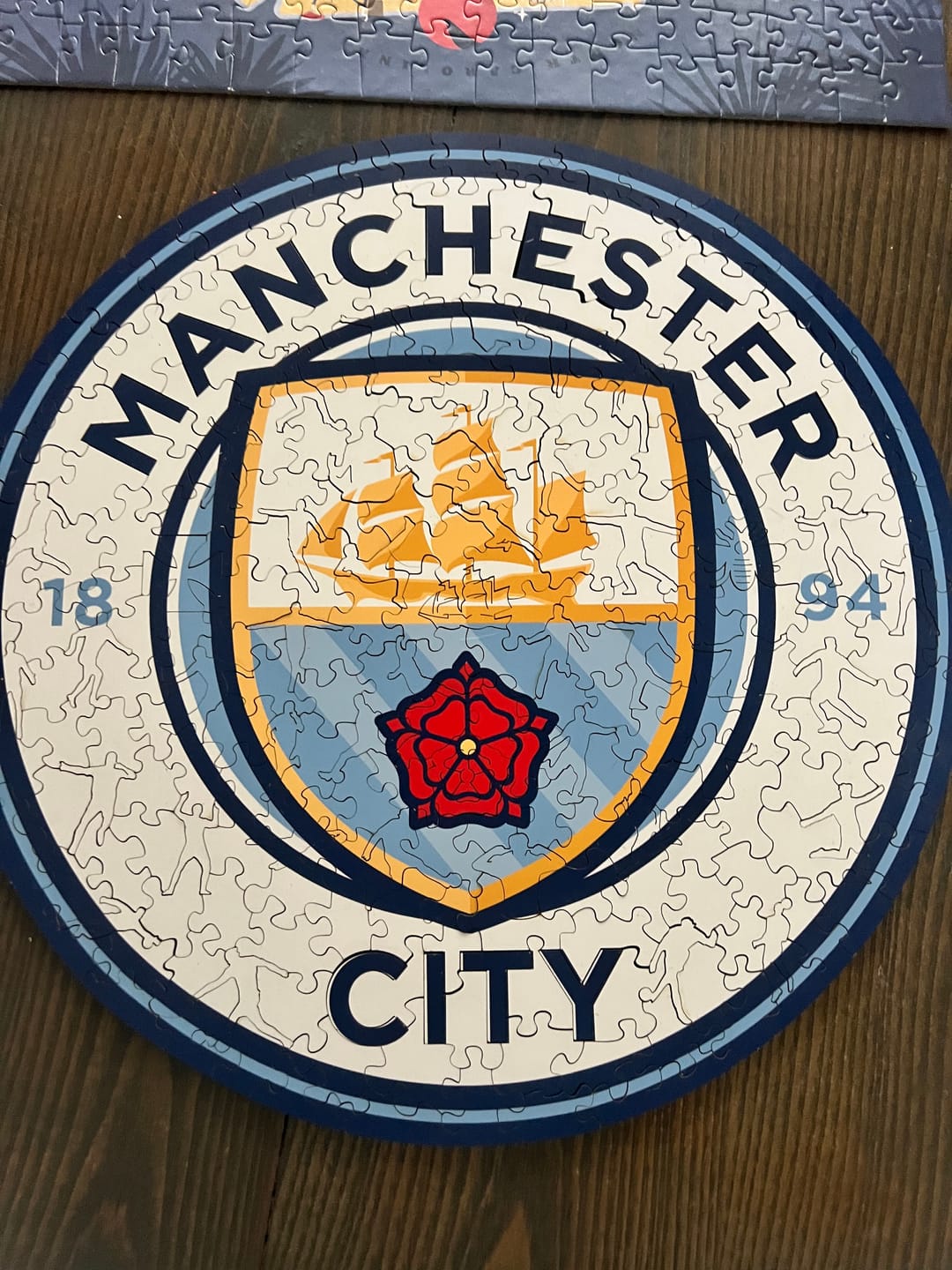 Customer photo review of Manchester City FC® Logo - Wooden Puzzle
