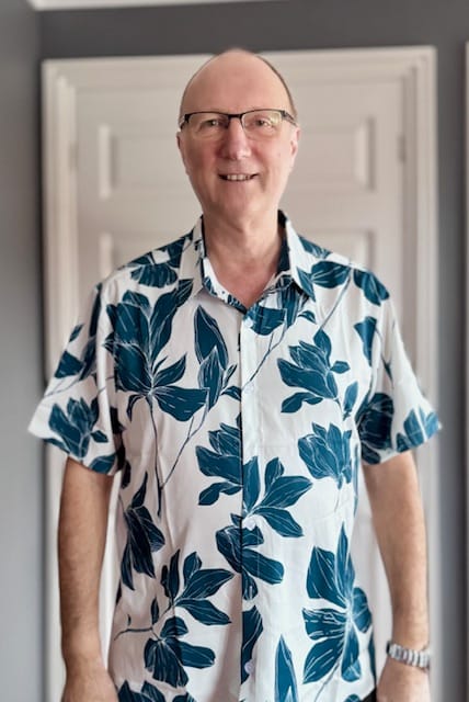 Customer photo review of Men's Summer Casual Floral Button Up Short Sleeve Holiday Cool Beach Shirt
