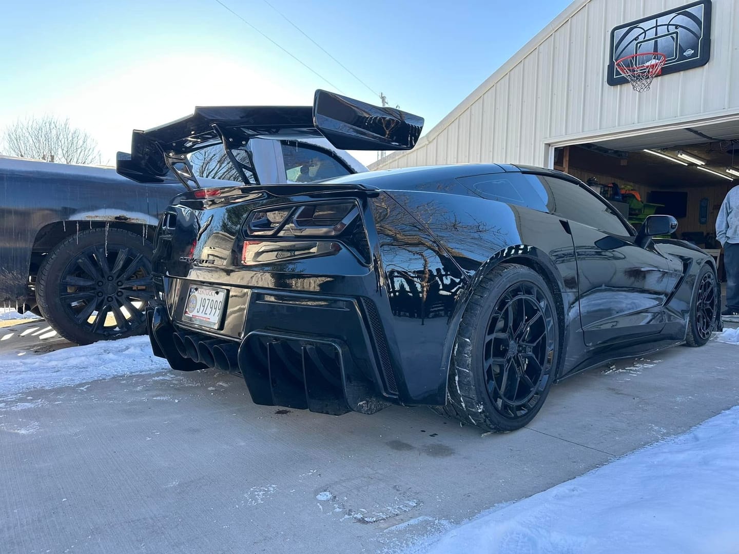 Customer photo review of Corvette C7 ZR1 ZTK Conversion Rear Spoiler High Wing