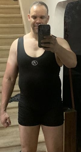 Customer photo review of Black Singlet, Unisex – IPF Approved