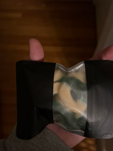Customer photo review of Sour Green Apple Rings 150mg
