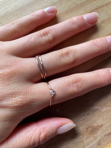 Customer photo review of Chevron Gemstone Ring