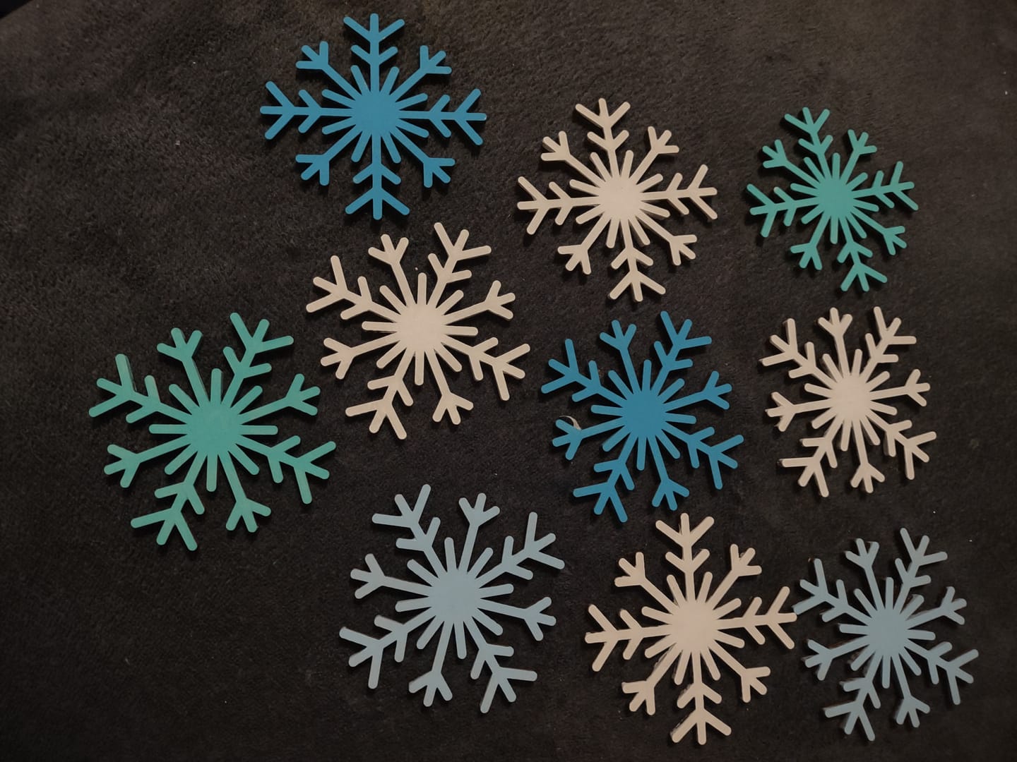 Customer photo review of Unfinished Wood Snowflake Shape | Winter Decor | DIY Craft Cutout | up to 24" DIY