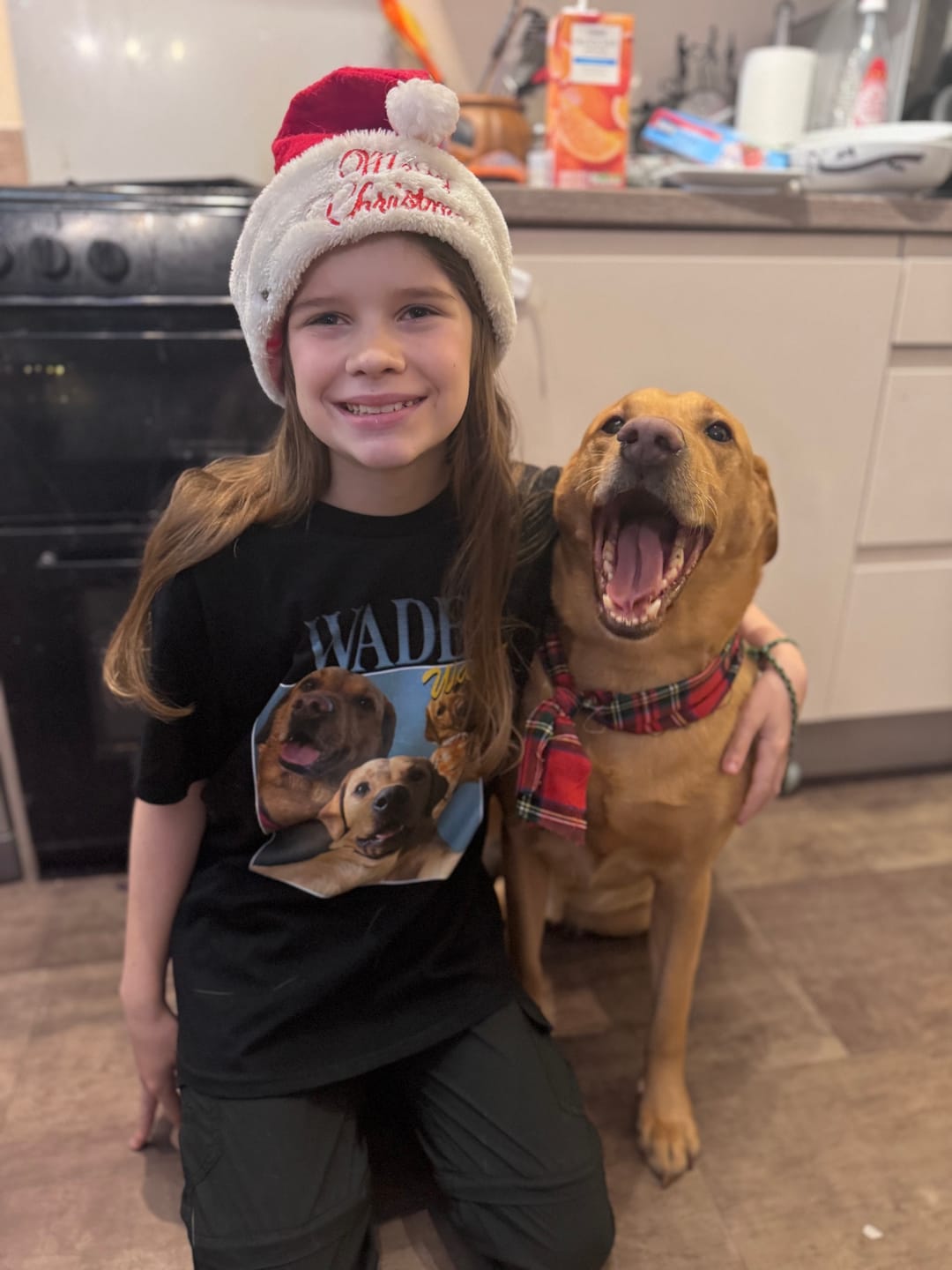 Customer photo review of Personalised Homage Tee - Gold (Kids)