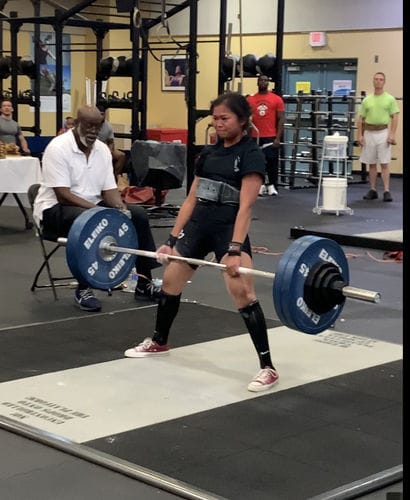 Customer photo review of Black Singlet, Unisex – IPF Approved