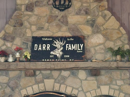 Customer photo review of Cabin Decor Deer Wall Art