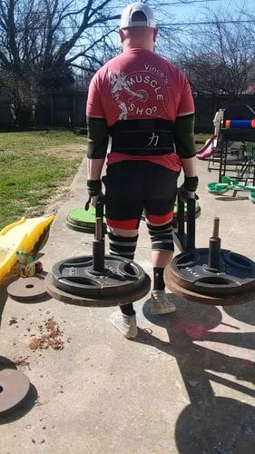 Customer photo review of Triple Ply Knee Sleeves