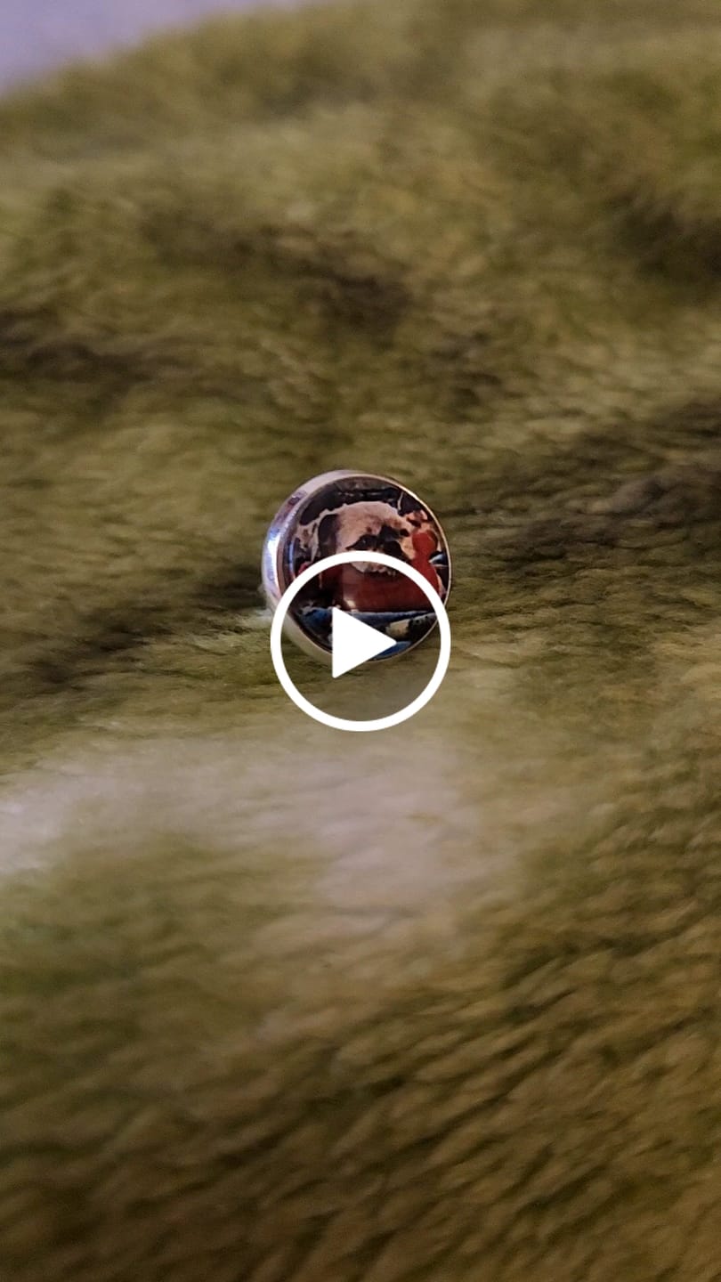 Customer video review of Live Customization Glass Pet Stud Earrings