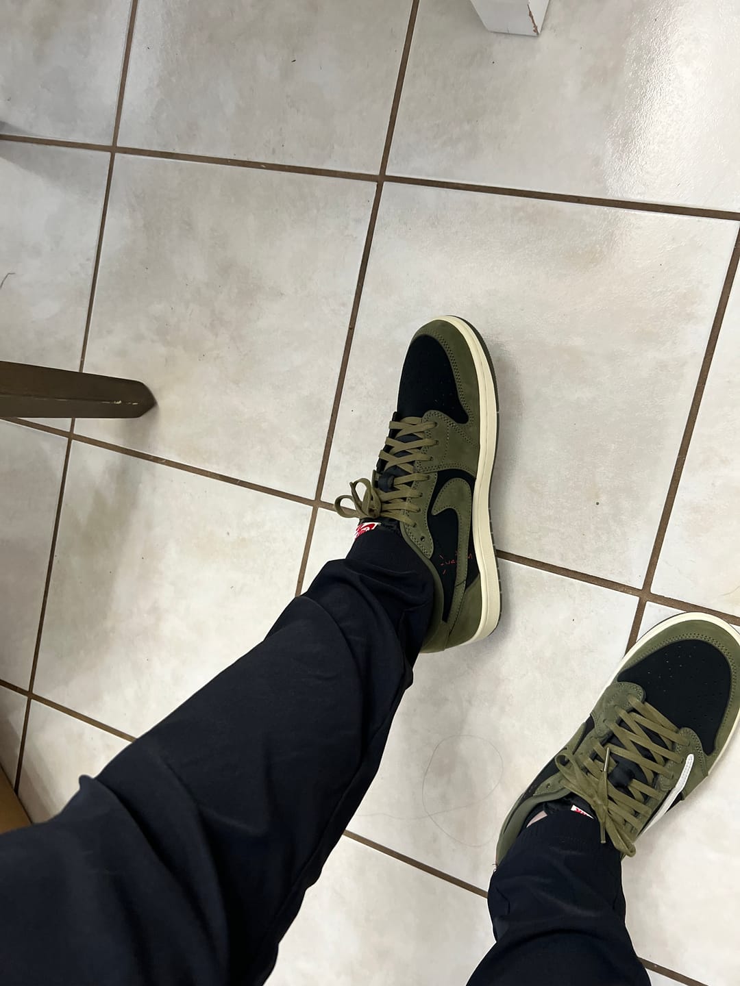 Nick M. review of Travis Scott AJ1 Retro Low OG 'Black Olive' photo 1 out of 3