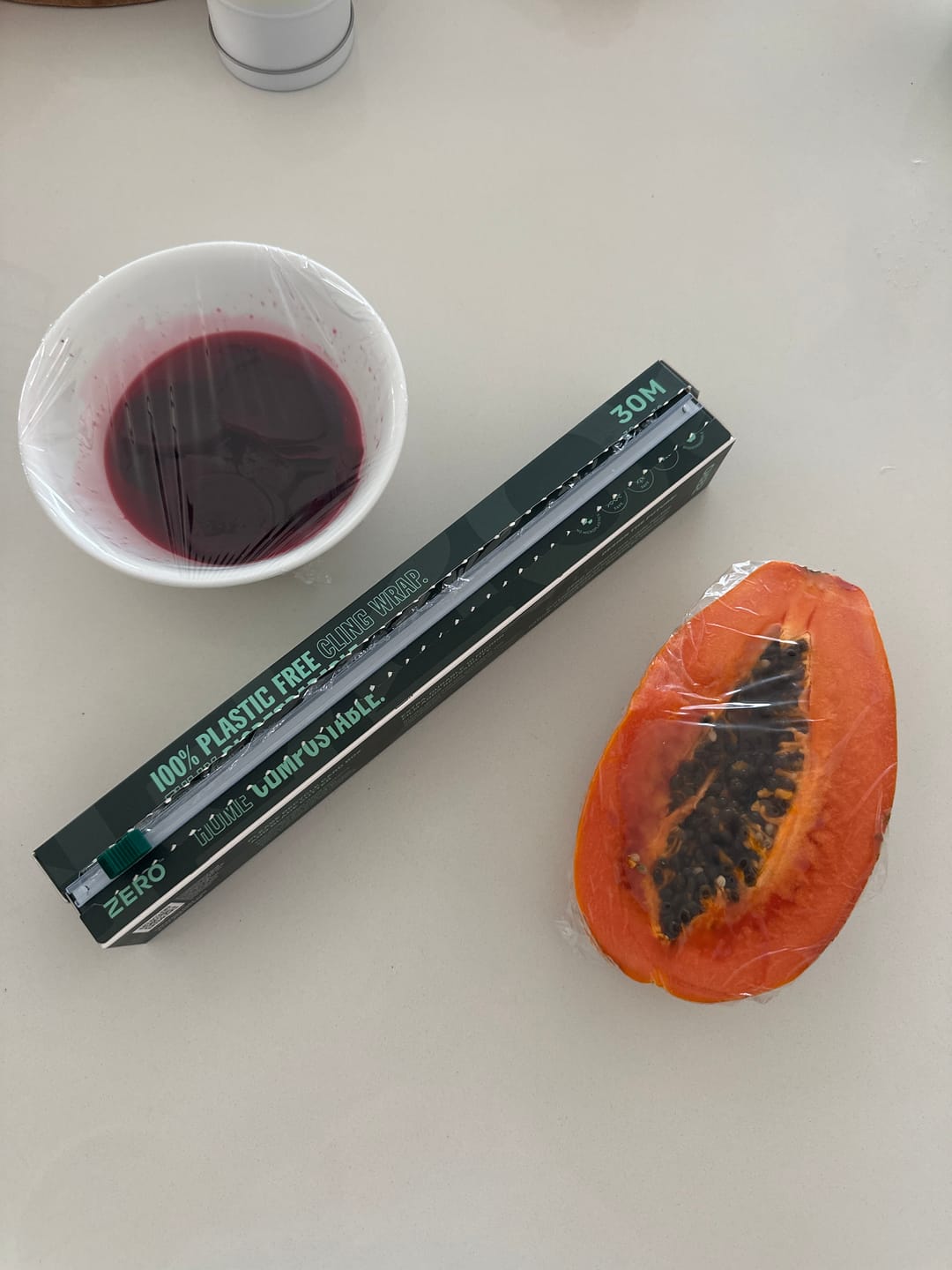 Customer photo review of Plastic Free Cling Wrap