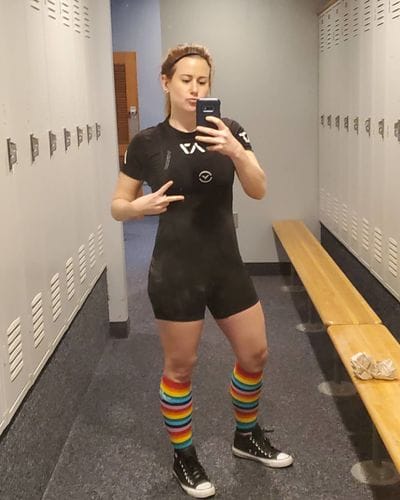 Customer photo review of Rainbow Deadlift / Weightlifting Socks