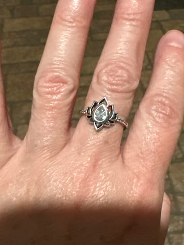 Customer photo review of F♥︎ck It And Begin Again Lotus Ring