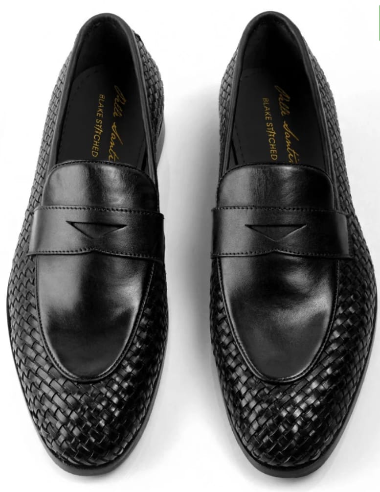 Customer photo review of Handwoven Penny Loafers - Black
