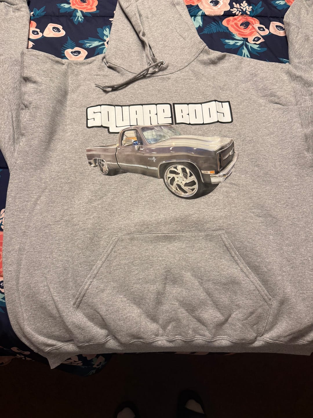 Customer photo review of Custom Uploaded Picture Vehicle Hoodie..