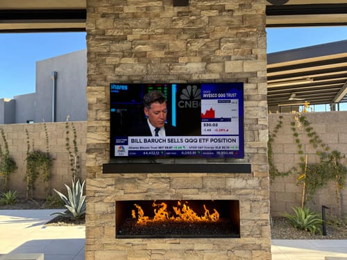 Customer photo review of Custom Metal Floating Mantel Shelf: Non-Combustible, 25+ Finishes, Any Size - Design Specialties