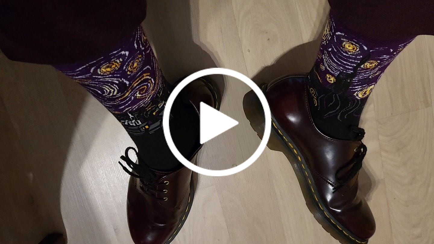 Customer video review of Famous paintings socks