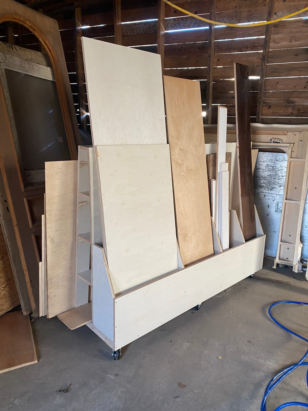 Customer photo review of Compact Wood Storage Cart Plans - Digital Download