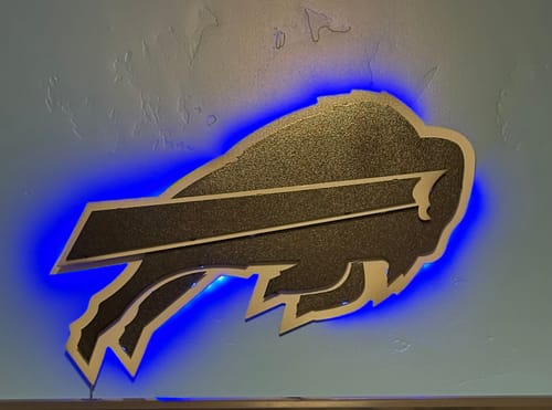 Customer photo review of MONOCHROME - Buffalo Bills 3D Vintage Metal Wall Art