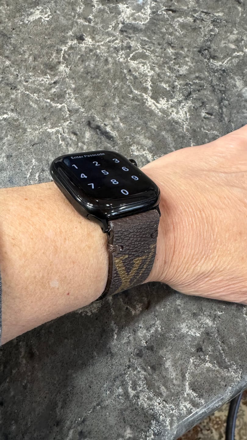 Customer photo review of Apple Watch Band Repurposed Classic LV Monogram