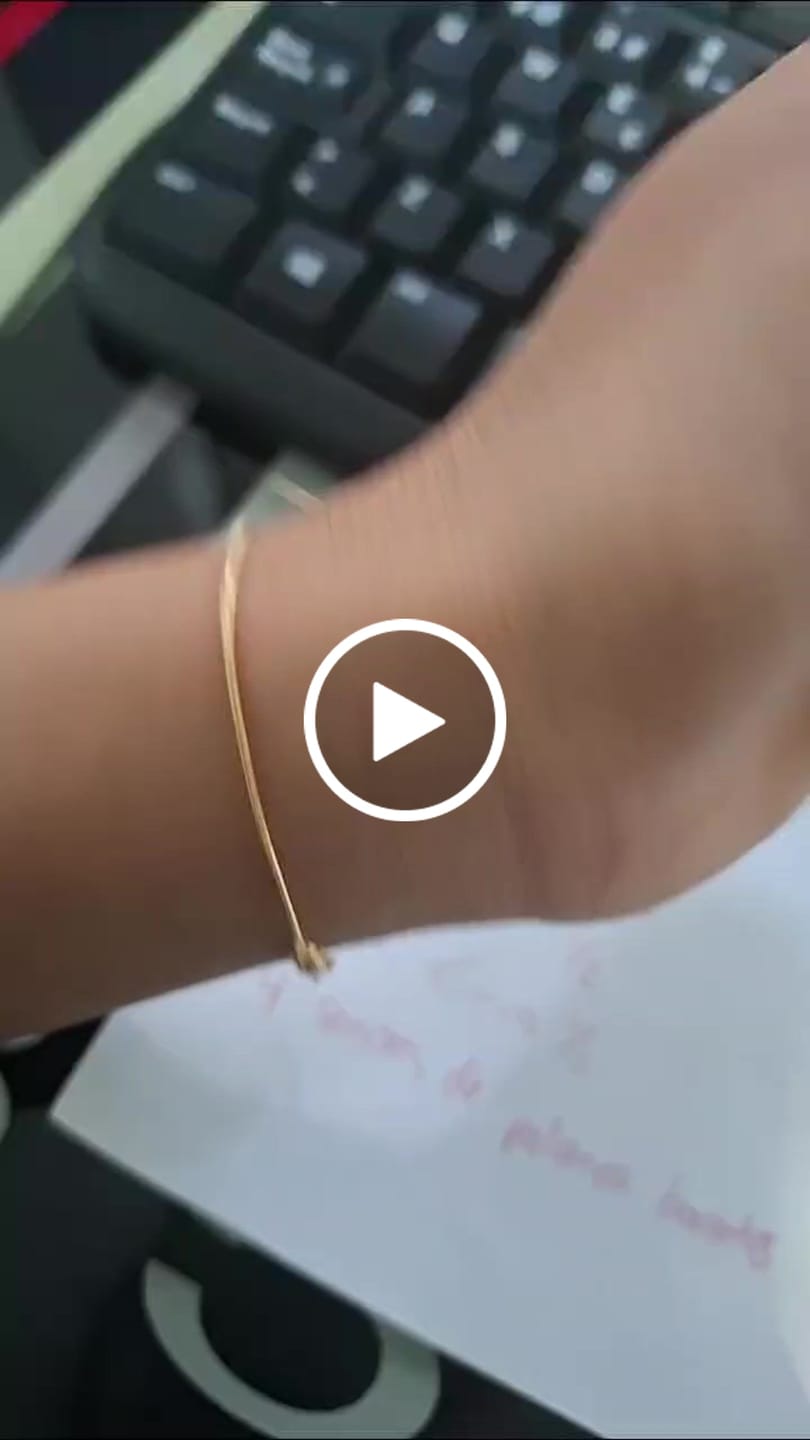 Customer video review of Pulseras Cola de Ratón en Oro laminado 18k Para Pareja