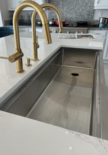Customer photo review of 50" Apron Front - Workstation Sink - 10" Depth - Single Bowl - Right Drain (5LAS50c-10)