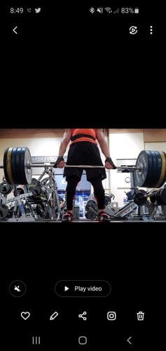 Customer photo review of Heavy Duty Figure Eight Lifting Straps - Cotton