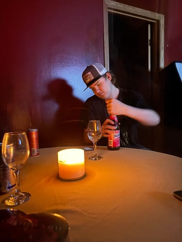 Customer photo review of Lazy J Ranch Grey White Bull Trap Patch Classic Five Panel Trucker Hat