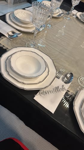 Customer photo review of Bismillah Yazılı Metal Peçete Süsü - Ramazan Konsepti & İslami Hediye