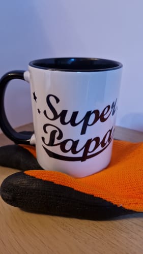 Customer photo review of 330ml (11oz) Mok klasse A+ Wit Glans voor sublimatie