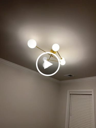Customer video review of Frosted Bubble Linear Sputnik Semi Flush Mount