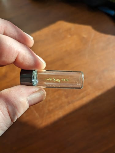 Customer photo review of Nugget Reserve 'MUSEUM SPECIMEN CHASE' - Gold Panning Paydirt Concentrate