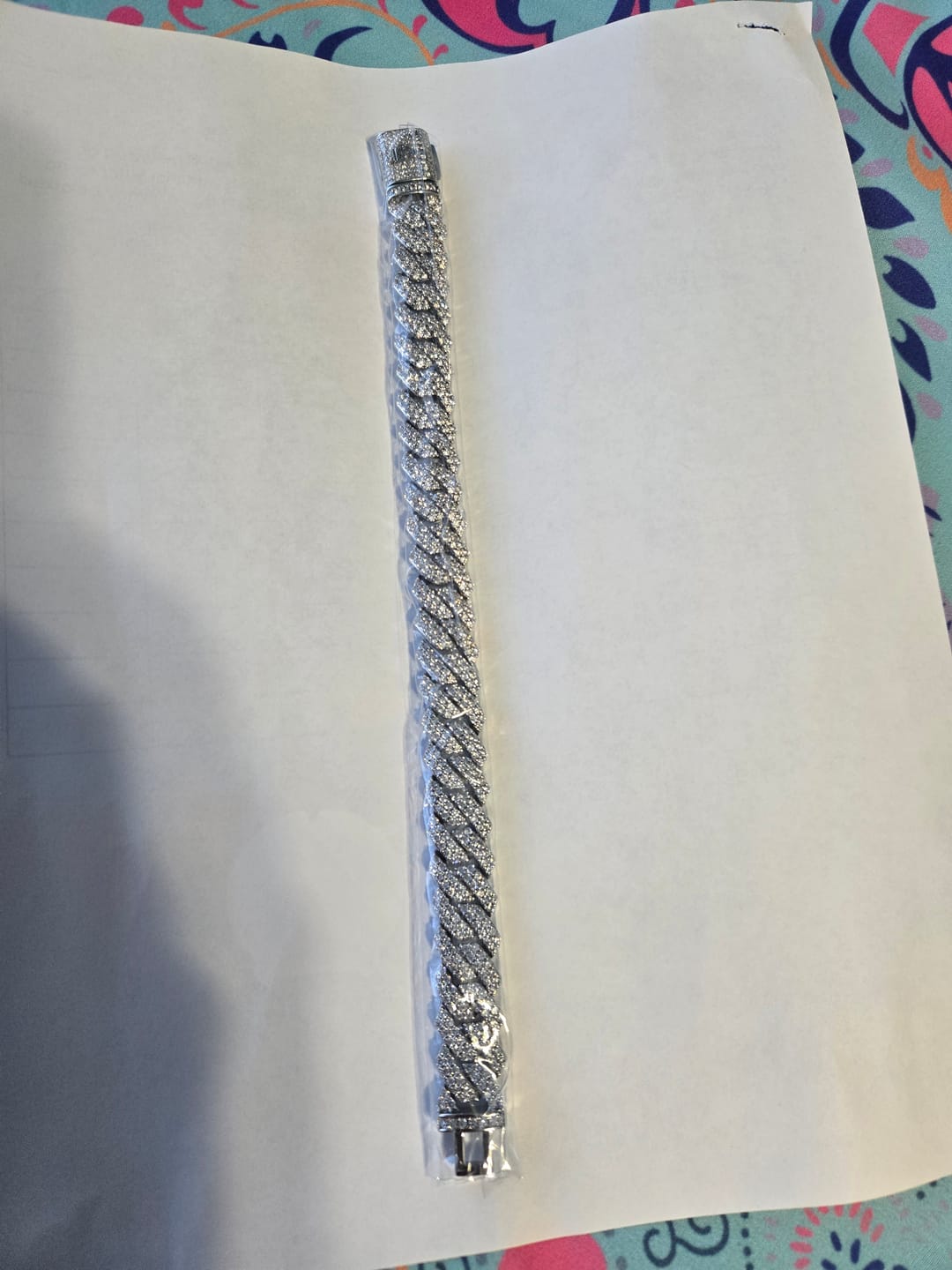 Customer photo review of 14mm Moissanite Monaco Bracelet - 925 Silver - D Colour - VVS1