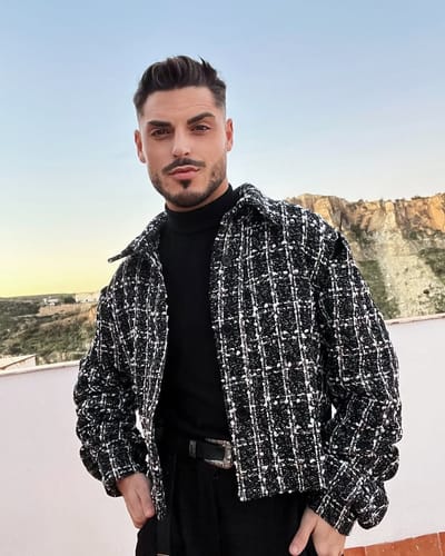 Customer photo review of Mens Plaid Hollow Out Shoulder Long-Sleeve Shirt SKUK81205