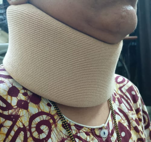 Customer photo review of Cervical Collar Soft | Neck Support for Cervical Spine Immobilization & Pain Relief (Beige)