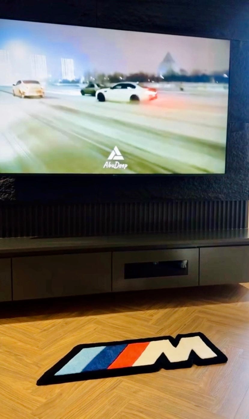 Customer photo review of Luxury Sports Car Custom Rug by LetsRug
