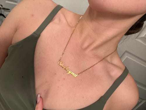 Customer photo review of Personalized Name Necklace