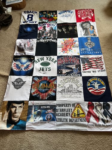 T-shirt quilt featuring new york jets by Roxanne from NY