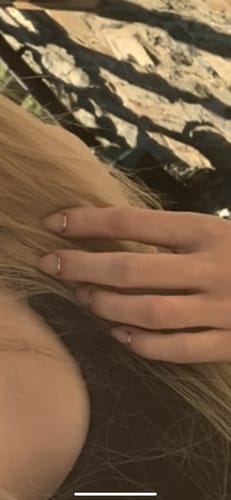 Customer photo review of Golden Crescent - Press On Nails
