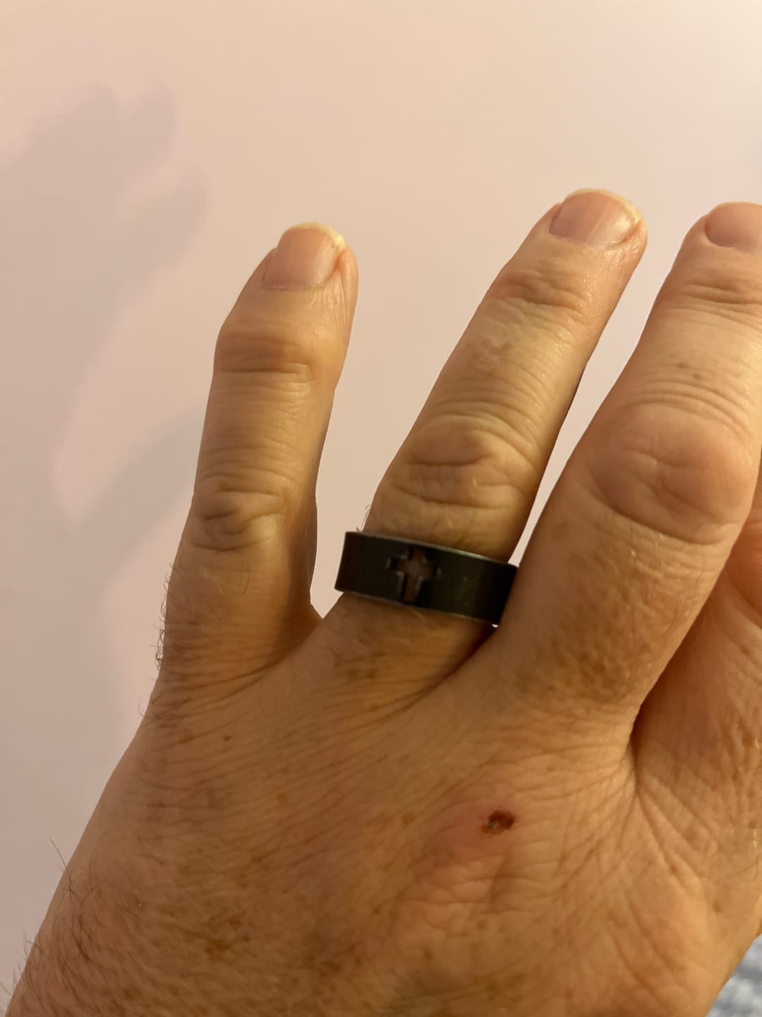 Customer photo review of BLACKED CROSS.