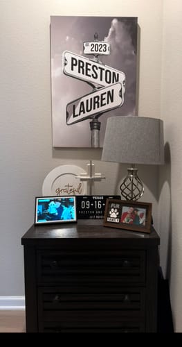 Customer photo review of COUPLES DATE OF LOVE by Cstm Canvas