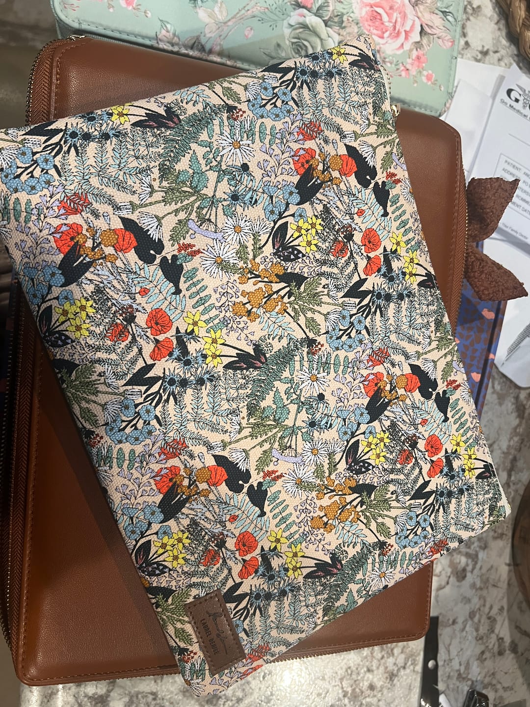 Customer photo review of Accessory Pouch, Madre's Flower Garden