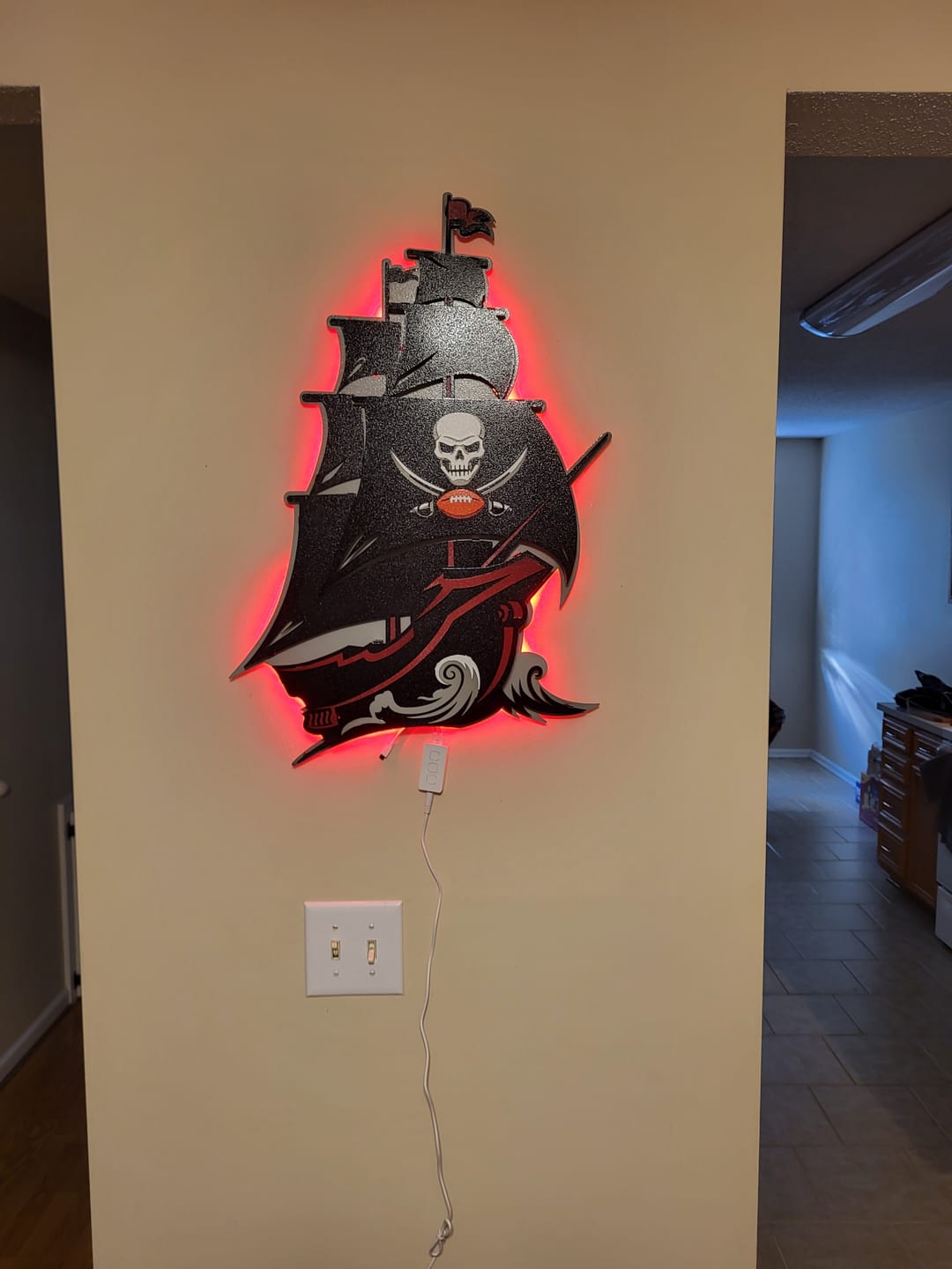 Customer photo review of Tampa Bay Buccaneers SHIP 3D Vintage Metal Wall Art