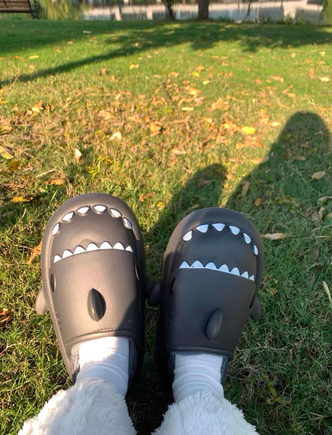 Customer photo review of Mens Cloud Sharks with Fur