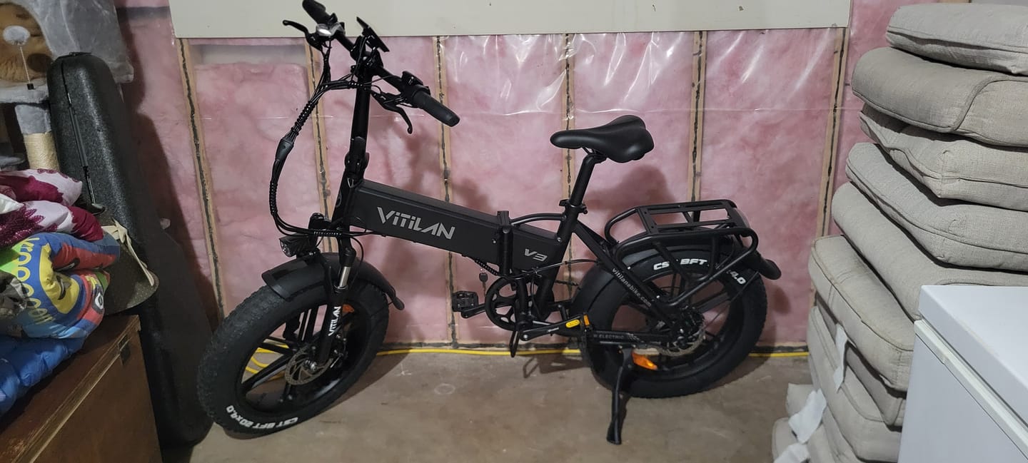 Customer photo review of V3 2.0 Folding Fat Tires Adult All Terrain Electric Bike