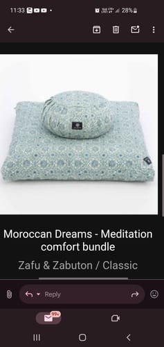 Customer photo review of Moroccan Dreams - Meditation comfort bundle