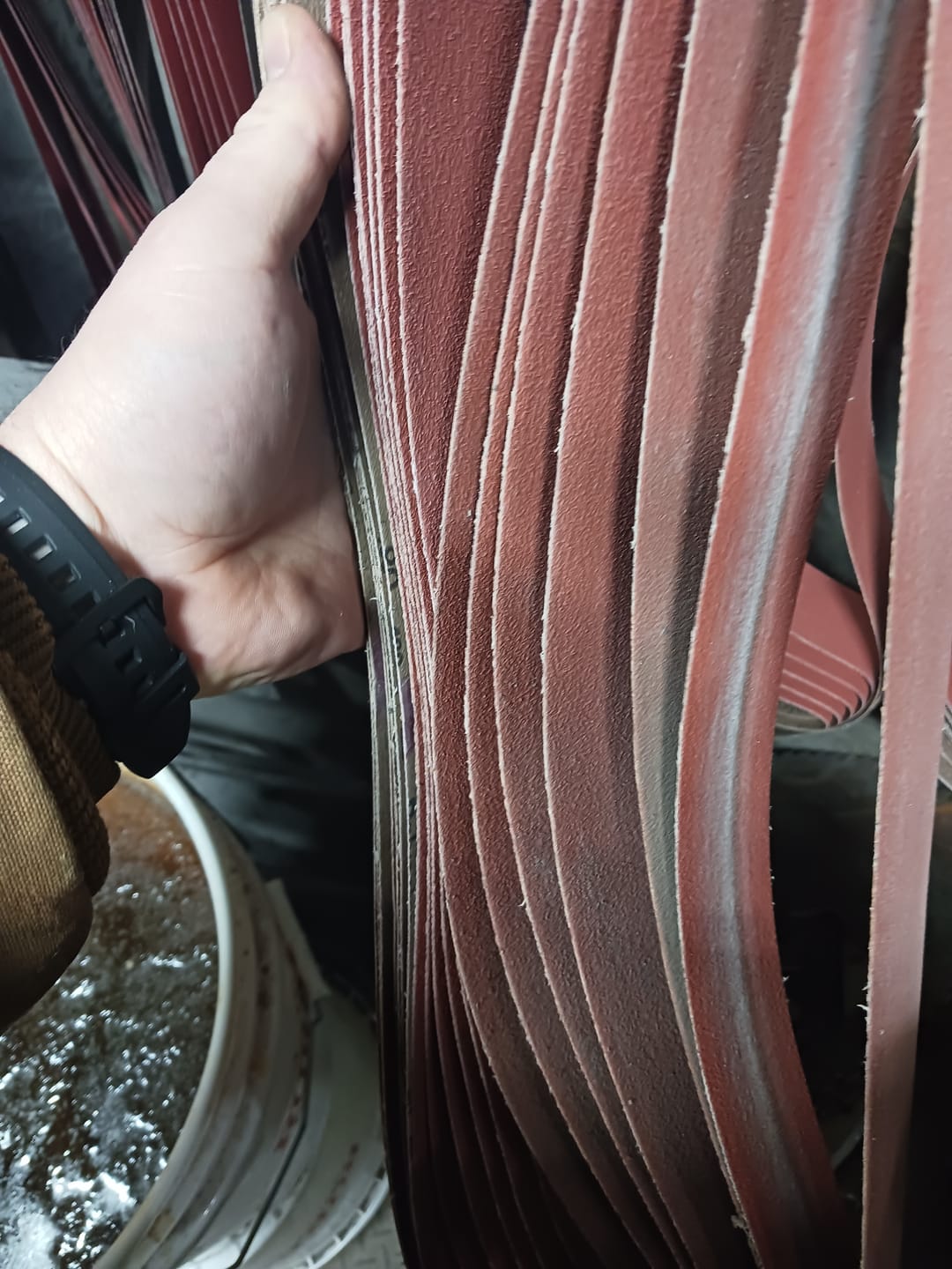 Customer photo review of 2 X 72 Inch EdgeCore Ceramic Grinding Belts