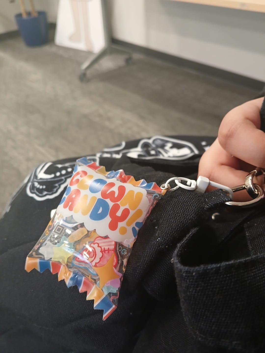 Customer photo review of Clown Candy Keychain