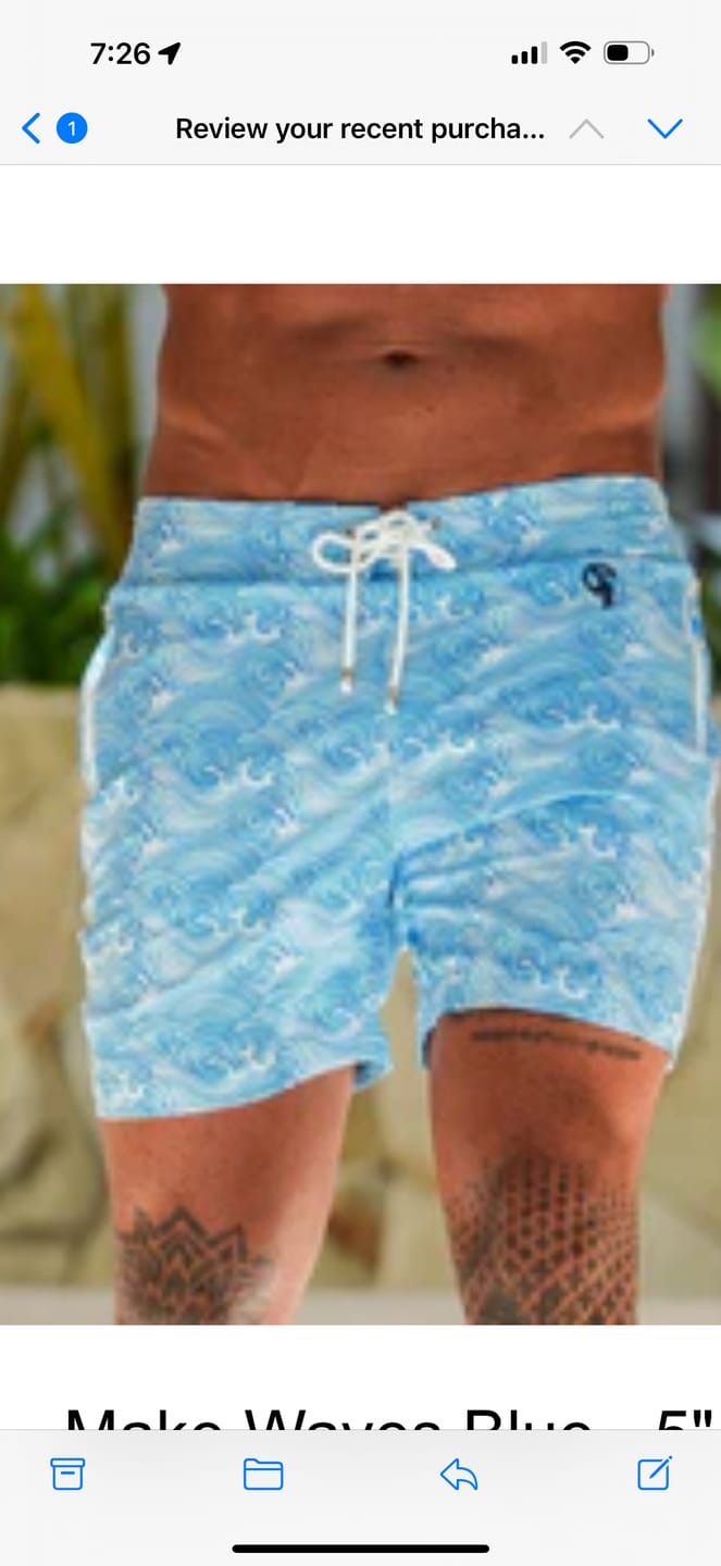 Customer photo review of Make Waves Blue - 5"